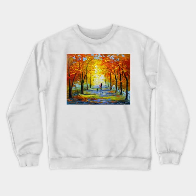 Autumn walk Crewneck Sweatshirt by OLHADARCHUKART